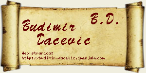 Budimir Dačević vizit kartica
